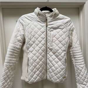 U.S. Polo Assn. Women's White Quilted Puffer Jacket